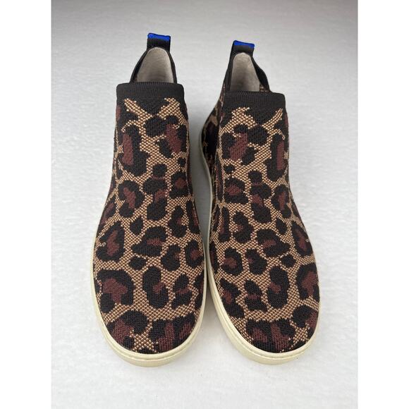 Rothys Chelsea leopard print wildcat high top sneaker women’s size 9 - Picture 2 of 10